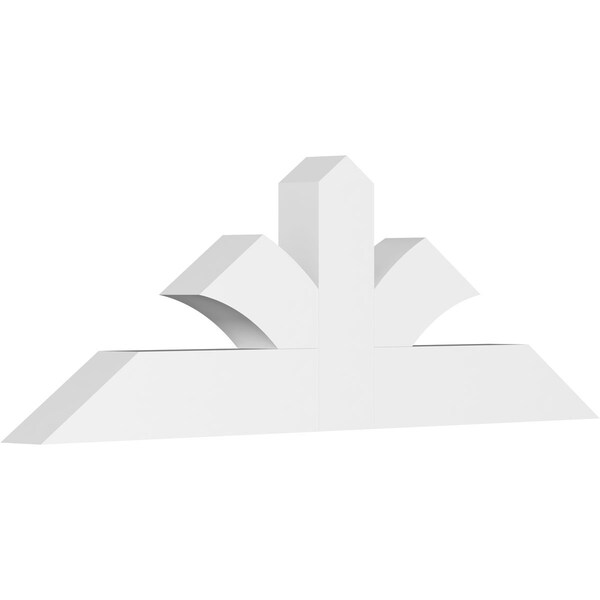 Ekena Millwork Richland Architectural Grade PVC Gable Bracket, 60"W x 20"H x 4"D x 6"F, 8/12 Pitch GBP060X20X0406RIC00 - main